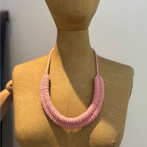 KNOT YOU KNOT ME Handmade Fibre Jewellery Braided Necklace AND Brown Bracelet